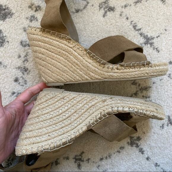 Dolce Vita Tan Ankle Strap Espadrille Wedges size 8 - Picture 6 of 11